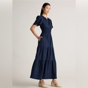 NWT 100% European Linen Tiered Maxi Dress